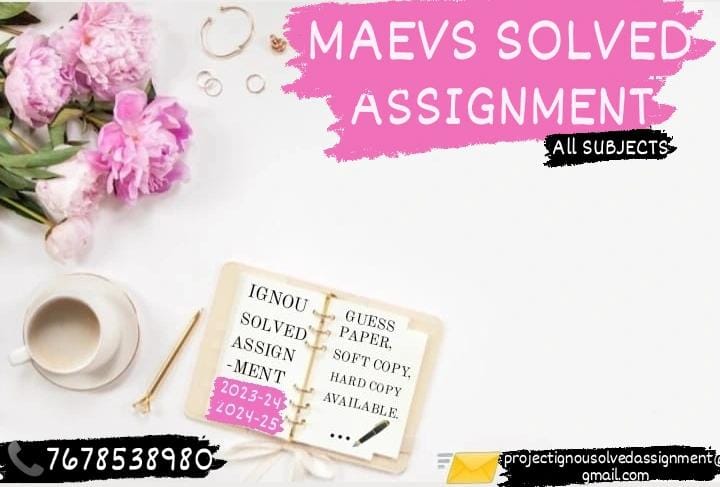 IGNOU MAEVS SOLVED ASSIGNMENT