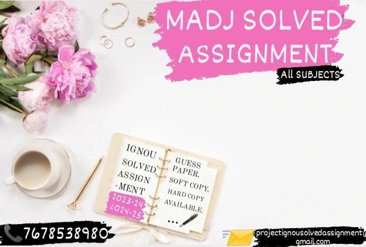 IGNOU MADJ SOLVED ASSIGNMENT 2023
