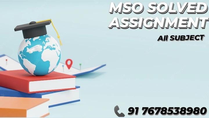 IGNOU MSO SOLVED ASSIGNMENT